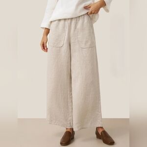 LINTICO. Women's Cream Wide-Leg Pants